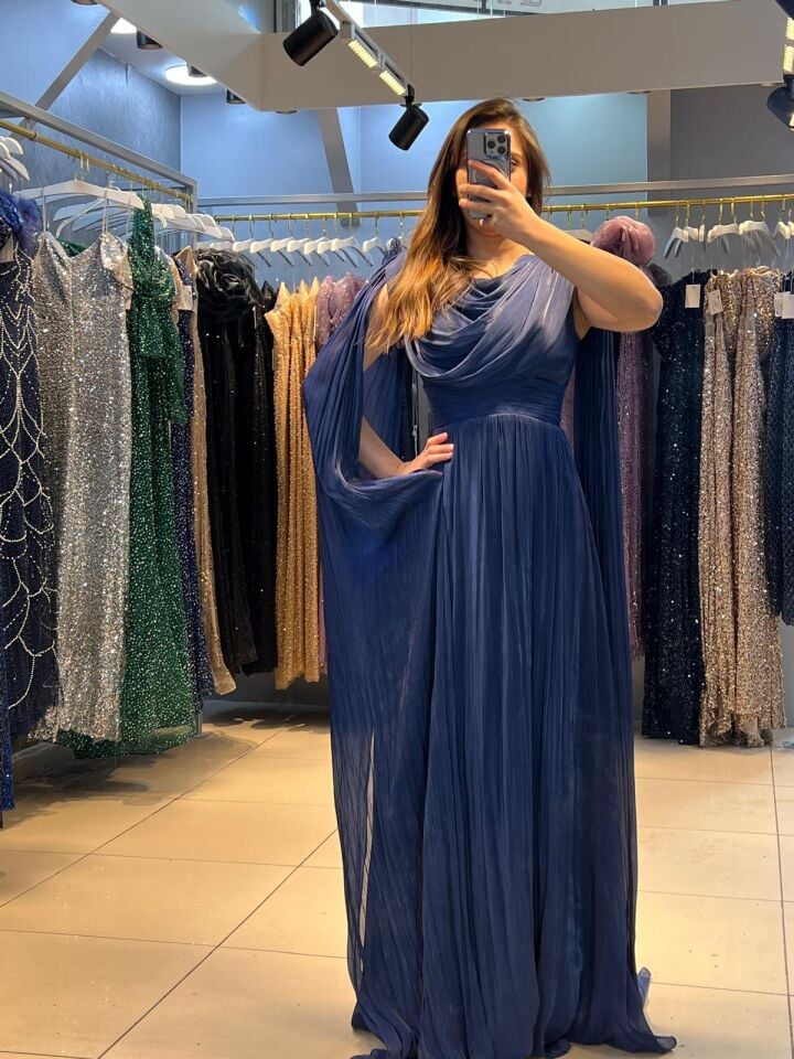 PELERİNLİ ŞİFON ABİYE